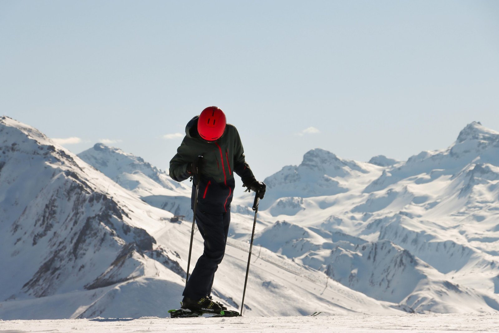 This image shows a guy in ski gear.